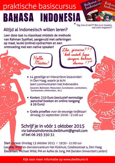 cursus bahasa indonesia den haag dwibhumi indonesische taallessen 2015